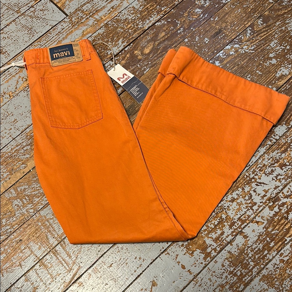 Mavi womens Vibrant Orange bell bottoms